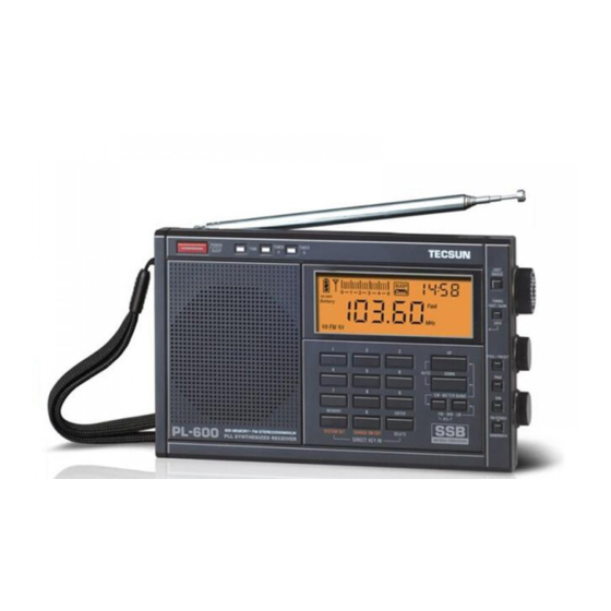 Tecsun PL-600 Manual Del Propietário