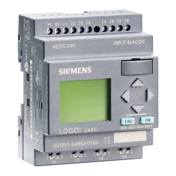 Siemens Logo! Manual Del Usuario