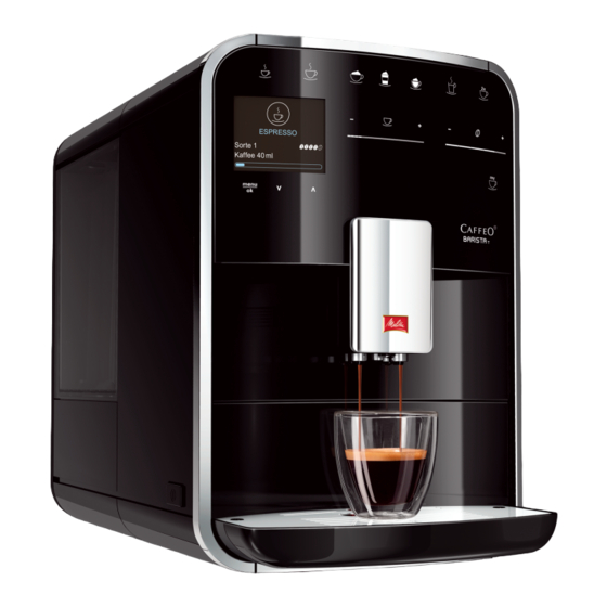 melitta CAFFEO BARISTA T Manual Del Usuario