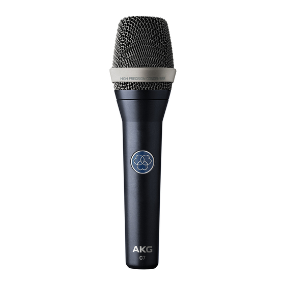 Harman AKG C7 Guia De Inicio Rapido