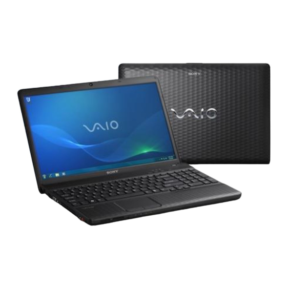 Sony Vaio VPCE Serie Manuales