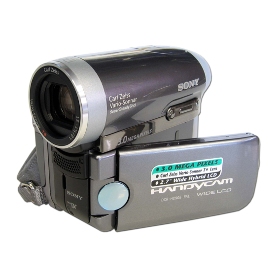 Sony HANDYCAM DCR-HC90E Manual De Instrucciones