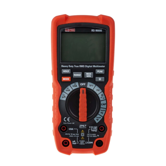 RS Pro RS-9660B Manual De Instrucciones