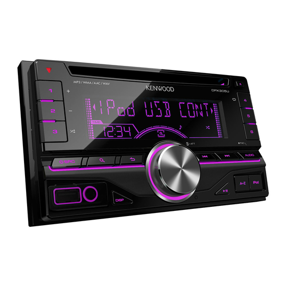Kenwood DPX405BT Manual Del Usuario