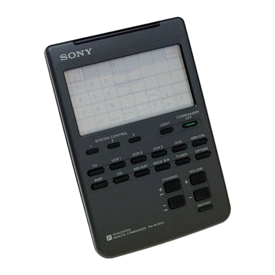 Sony RM-AV2000 Manual De Instrucciones