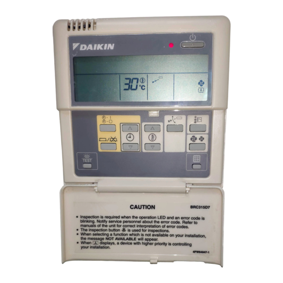 Daikin BRC315D7 Manual De Instalación