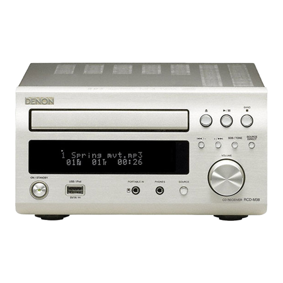 Denon RCD-M38 Manual Del Usuario