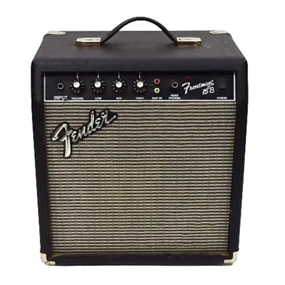 Fender Frontman 15B Instrucciones De Funcionamiento