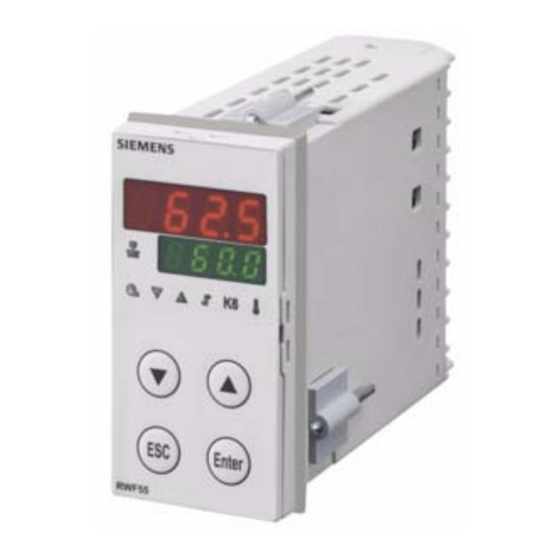 Siemens RWF55 Serie Manual De Uso