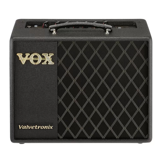 Vox VT20X Manual De Usuario