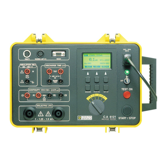 Chauvin Arnoux C.A 6121 Manual De Instrucciones