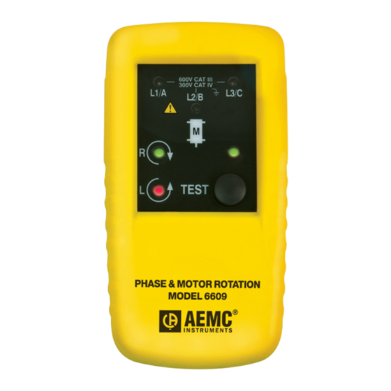 AEMC Instruments 6609 Manuales