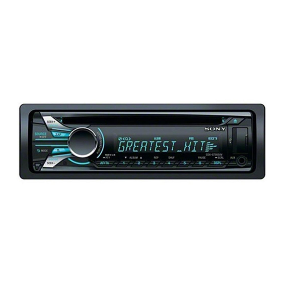 Sony CDX-GT565UV Instrucciones De Uso