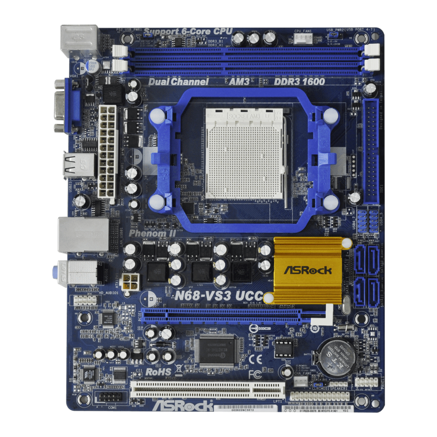 ASROCK N68-VGS3 UCC Guía Rápida De Instalación