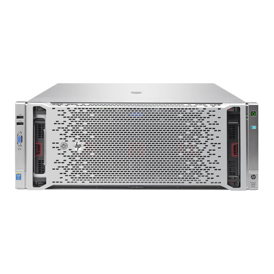 HP E ProLiant DL580 Gen9 Manuales