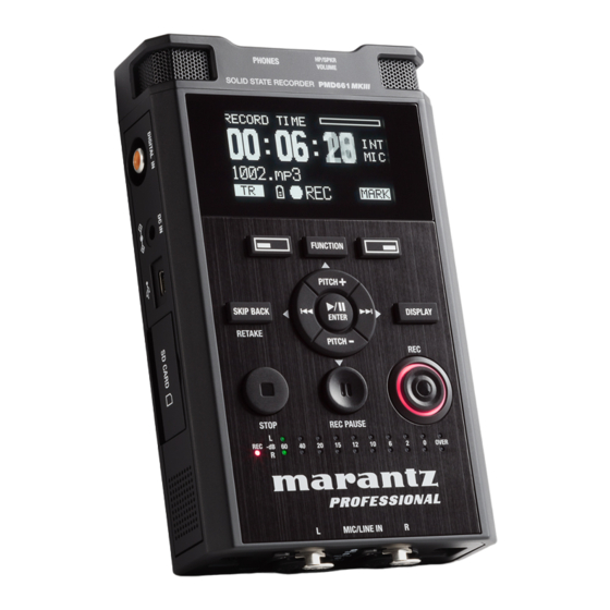 Marantz professional PMD661MKIII Guia Del Usuario