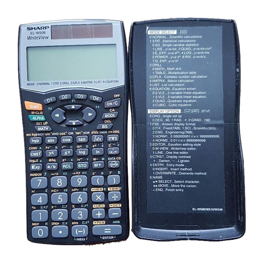 Sharp WriteView EL-W506 Manual De Manejo