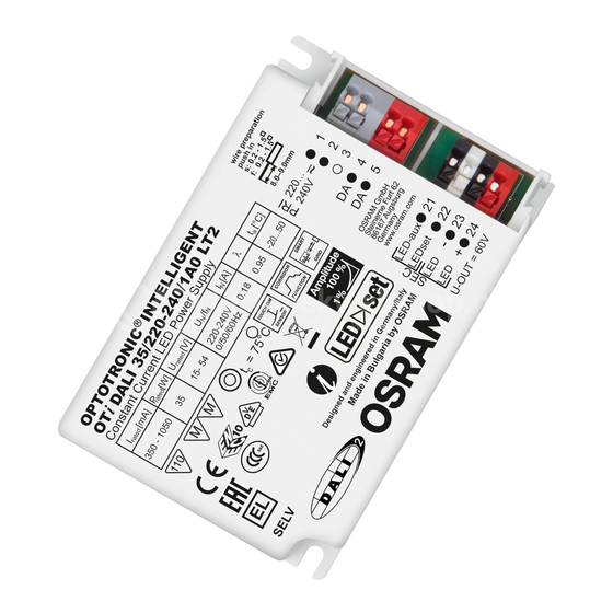 Osram OPTOTRONIC OTi DALI 35/220-240/1A0 NFC TW Manual De Instrucciones