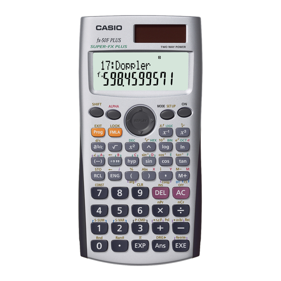 Casio fx-50F PLUS Guia Del Usuario
