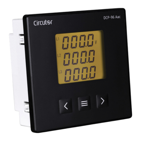 Circutor DCP-96 Aac Manual De Instrucciones