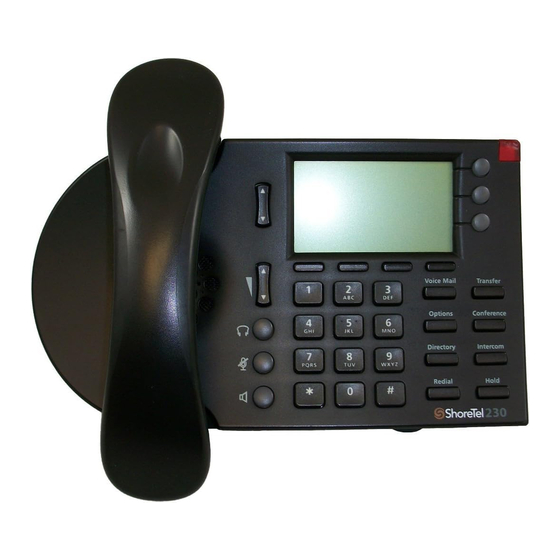 ShoreTel 230 ShorePhone Guía De Usuario