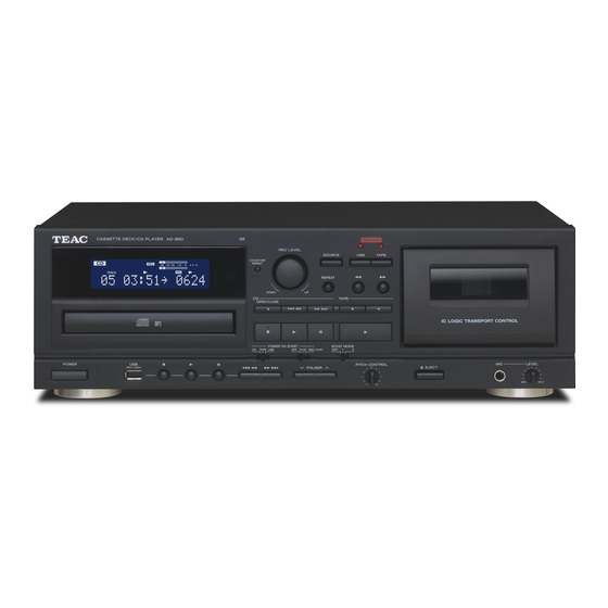 Teac AD-850-SE Manual Del Usuario
