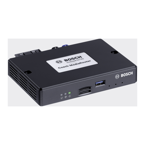 Bosch Coach MediaRouter Instrucciones De Manejo