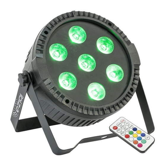 Ibiza Light THINPAR7X6-RGBW Manual De Instrucciones