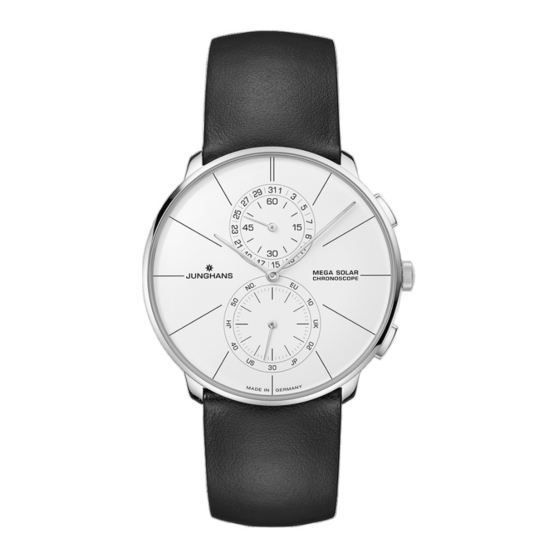 Junghans Meister fein Chronoscope MEGA Solar Manual De Instrucciones