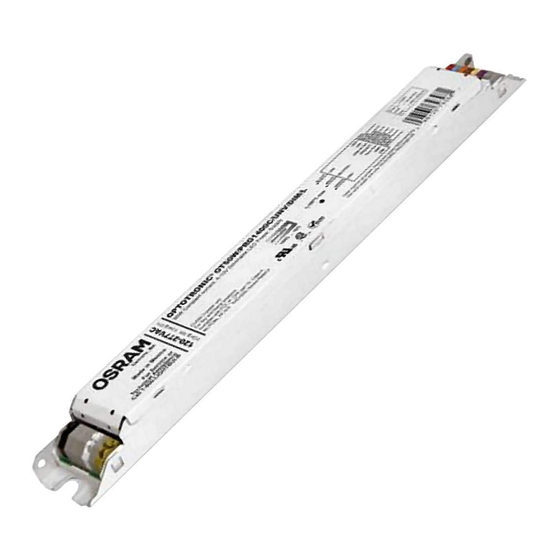 Osram OPTOTRONIC Manual De Instrucciones