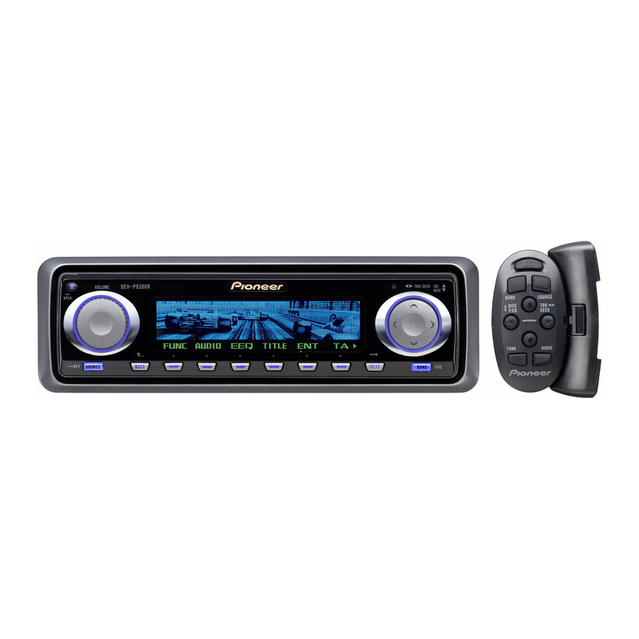 Pioneer DEH-P9300R Manual De Operación