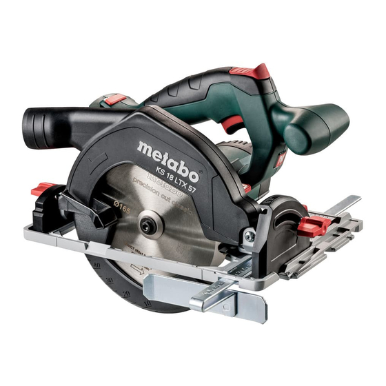 Metabo KS 18 LTX 57 Manual De Instrucciones Original