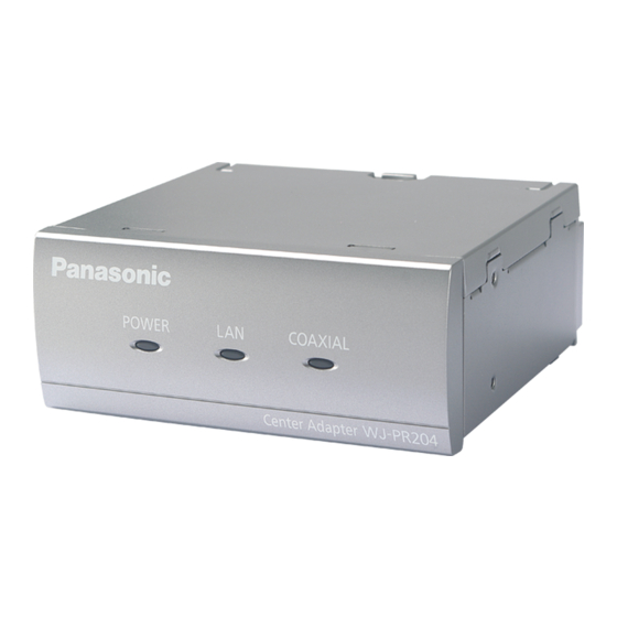 Panasonic WJ-PR204 Manual De Instrucciones