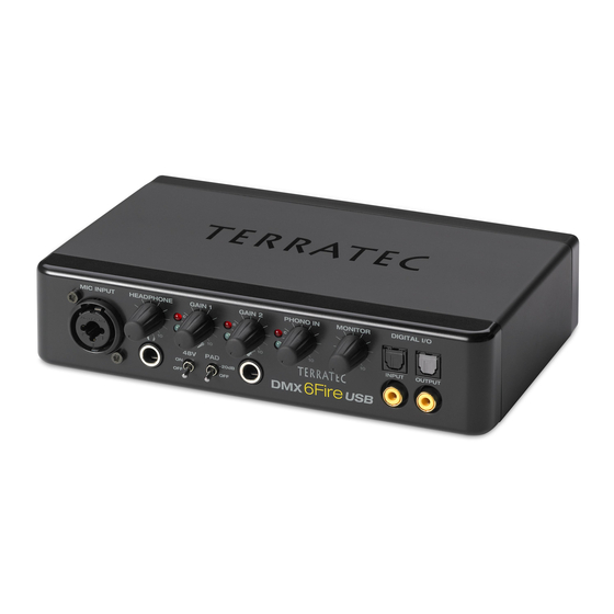 TerraTec DMX 6Fire USB Manual De Funcionamiento