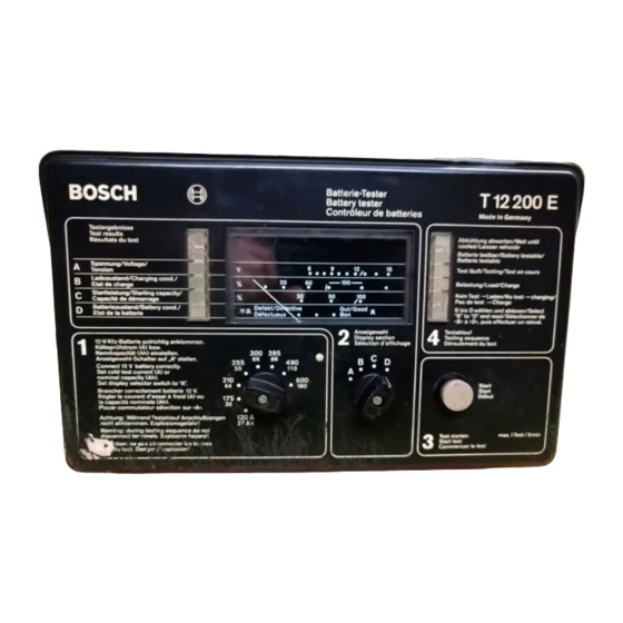 Bosch T 12 200 E Manuales