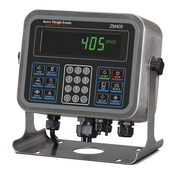 Avery Weigh-Tronix ZM401 Instrucciones Para El Usuario