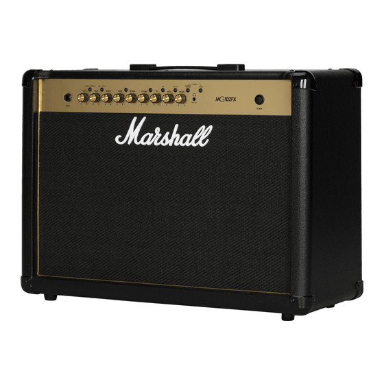 Marshall MG101FX GOLD Manuales