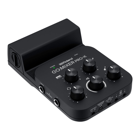 Roland GO:MIXER PRO-X Manual Del Usuario