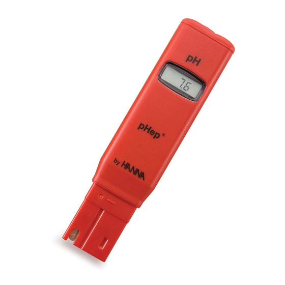Hanna Instruments pHep HI 98107 Guia Del Usuario