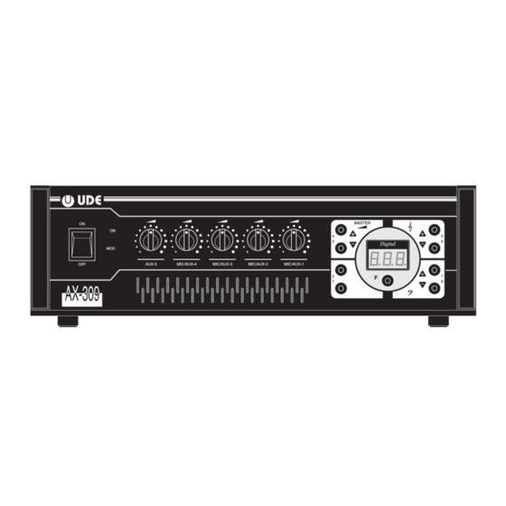 UDE AX-309 Manual Del Usuario