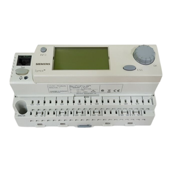 Siemens Synco 700 RMS705 Instrucciones De Manejo