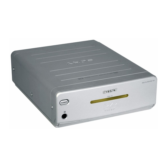 Sony MV-101 Manual De Instrucciones