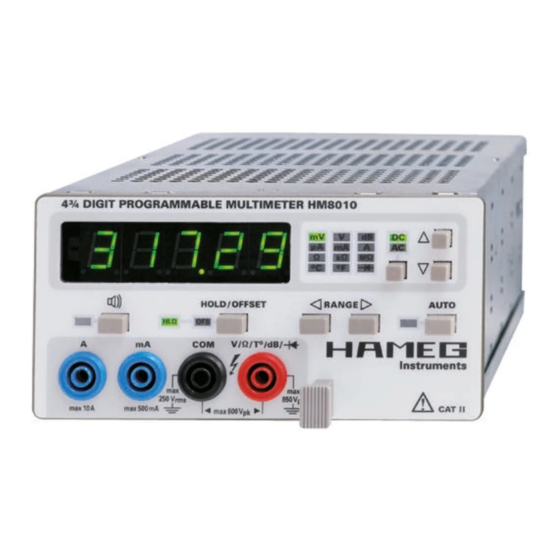 Hameg Instruments HM8010 Manual