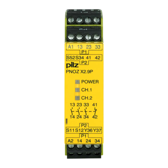 Pilz PNOZ X2.9P Manual De Instrucciones
