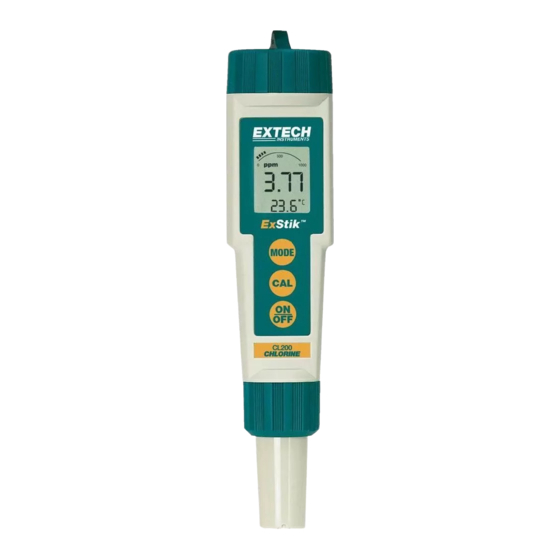 Extech Instruments ExStik CL200 Manual Del Usuario