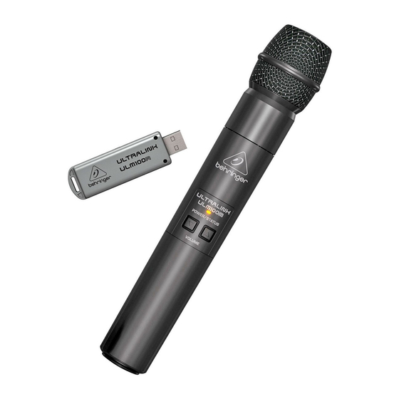 Behringer ULTRALINK ULM100USB Manuales