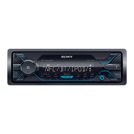Sony DSX-A415BT Manual De Instrucciones