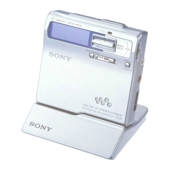 Sony WALKMAN MZ-N1 Manuales