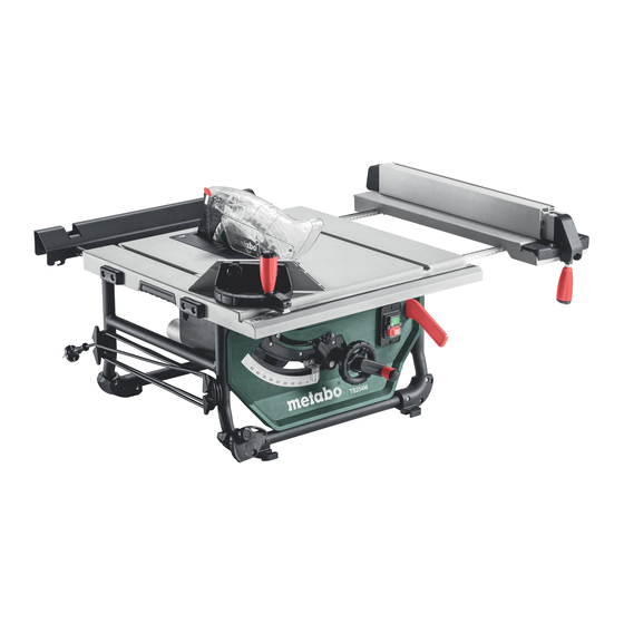 Metabo TS 254 M Traducción Del Manual De Instrucciones Original