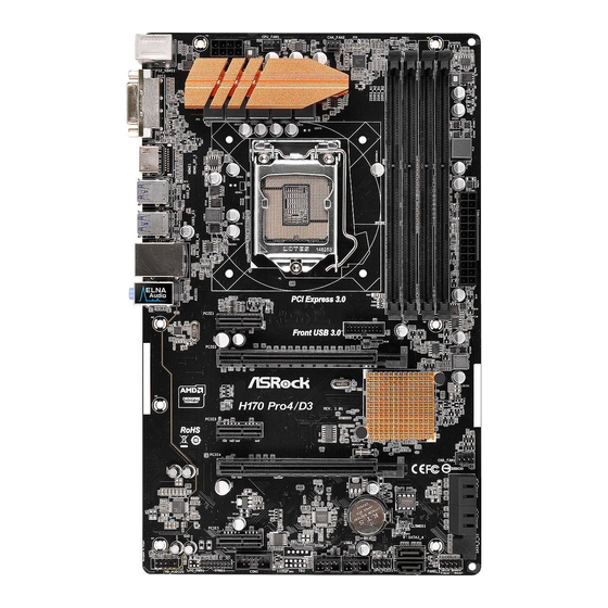 ASROCK H170 Pro4/D3 Manual De Instrucciones